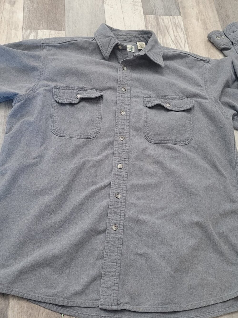 Large Tall Fieldmaster Men's  Grey Gray Long Sleeve Button-Up Size Men's
